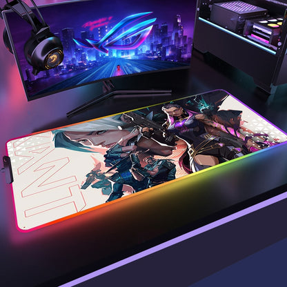 Valorant RGB Lighting Gaming Mouse Pads - 20 Variants