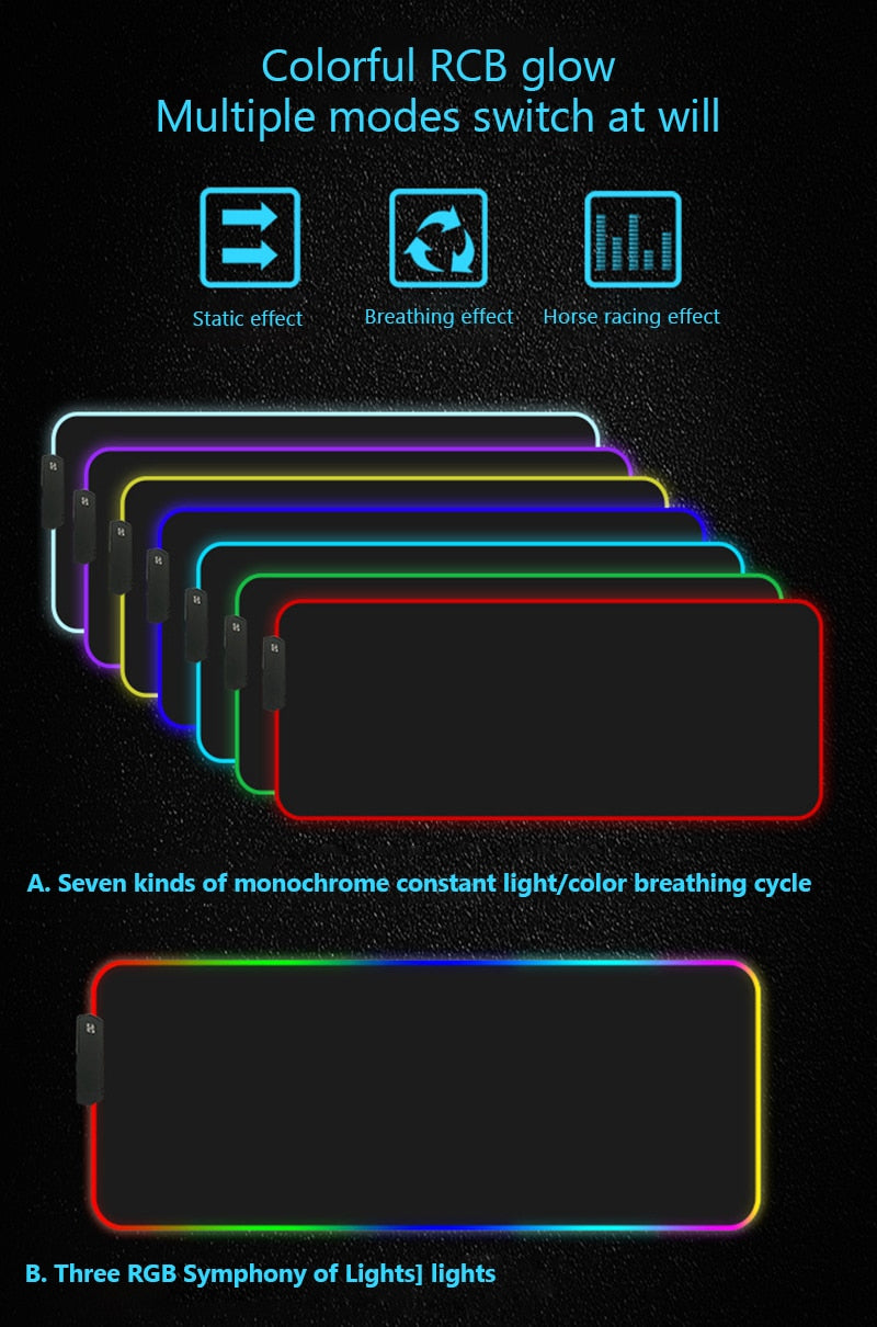 Valorant RGB Lighting Gaming Mouse Pads - 20 Variants